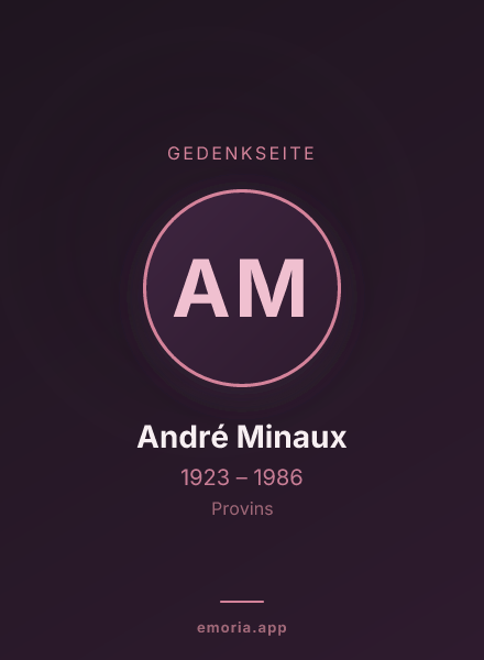 Gedenkportrait von André Minaux