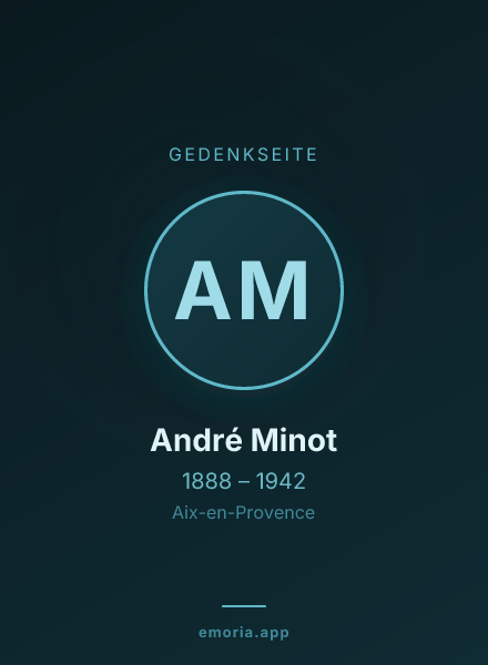 Gedenkportrait von André Minot