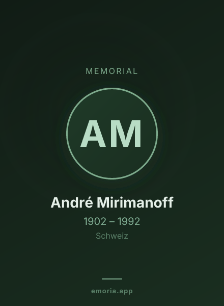 Memorial portrait of André Mirimanoff