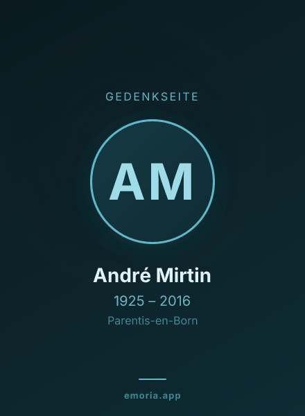 Gedenkportrait von André Mirtin