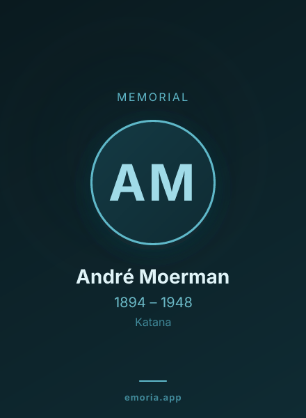 Memorial portrait of André Moerman