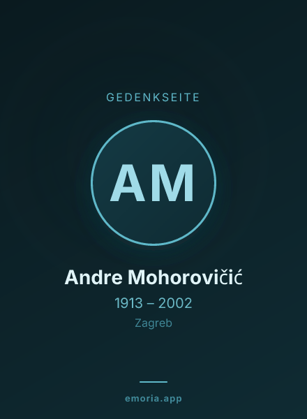 Gedenkportrait von Andre Mohorovičić