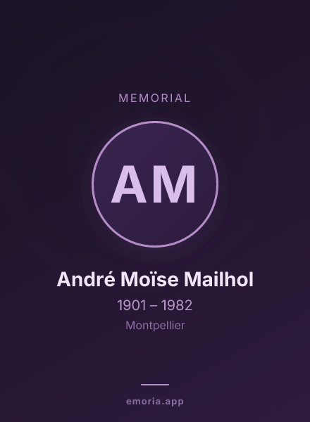 Memorial portrait of André Moïse Mailhol