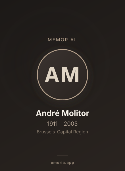 Memorial portrait of André Molitor