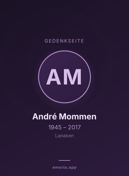 Gedenkportrait von André Mommen