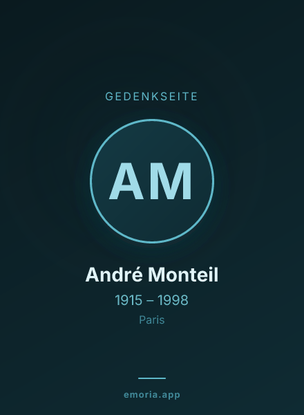 Gedenkportrait von André Monteil