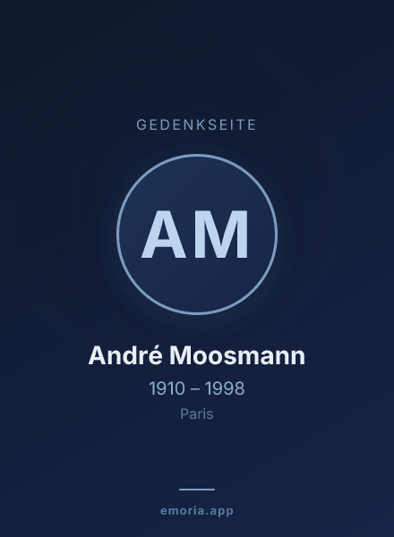 Gedenkportrait von André Moosmann