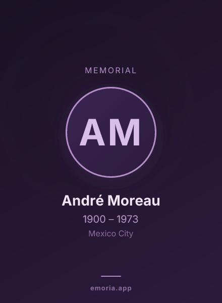 Memorial portrait of André Moreau