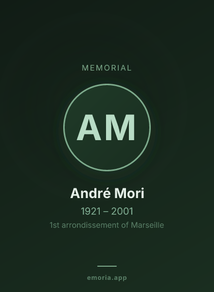 Memorial portrait of André Mori