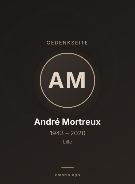 Gedenkportrait von André Mortreux