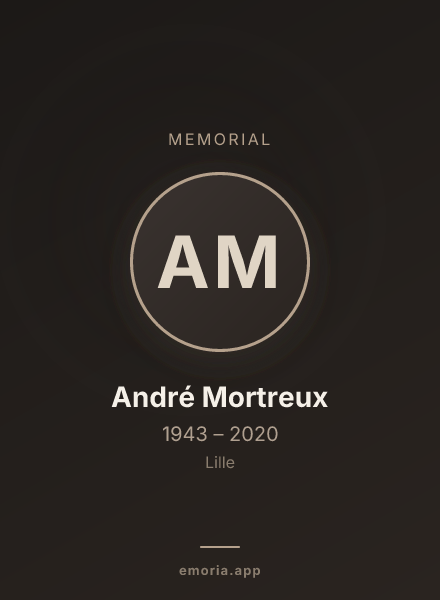 Memorial portrait of André Mortreux