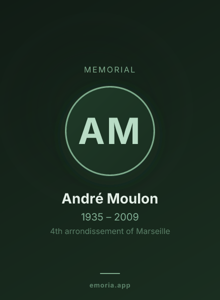 Memorial portrait of André Moulon