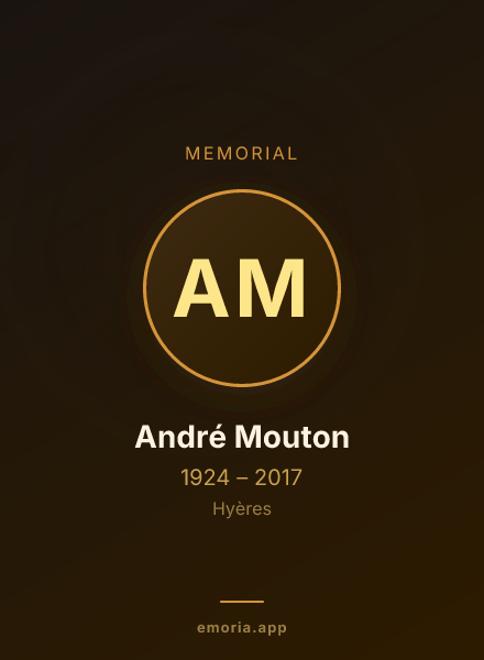Memorial portrait of André Mouton