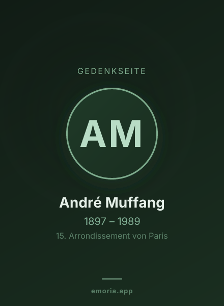 Gedenkportrait von André Muffang