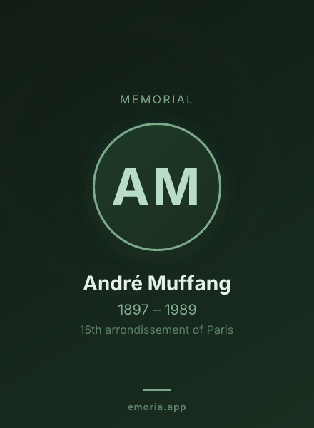 Memorial portrait of André Muffang