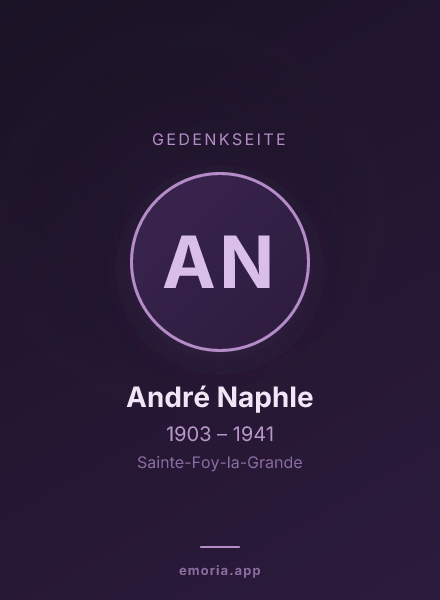 Gedenkportrait von André Naphle