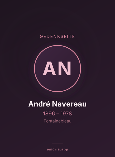 Gedenkportrait von André Navereau