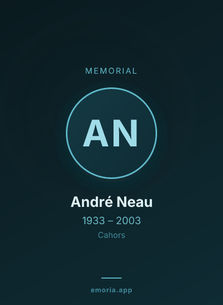 Memorial portrait of André Neau