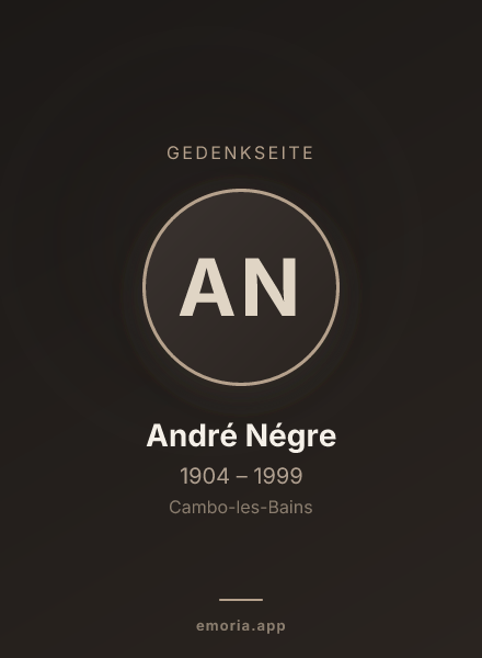 Gedenkportrait von André Négre