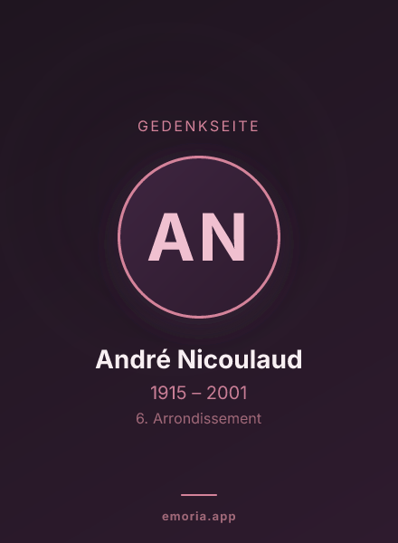 Gedenkportrait von André Nicoulaud