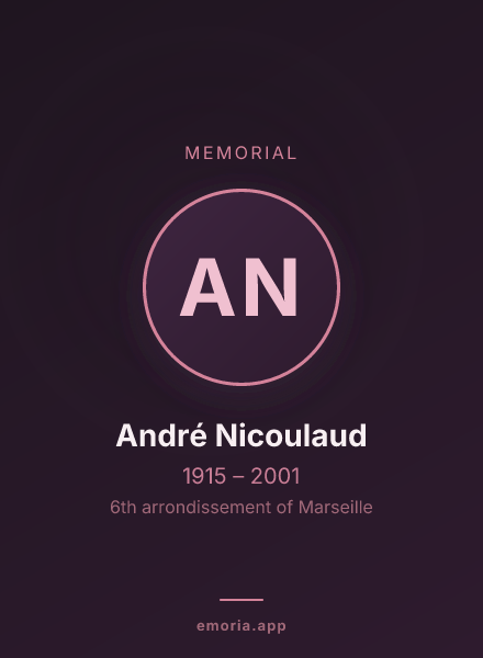 Memorial portrait of André Nicoulaud