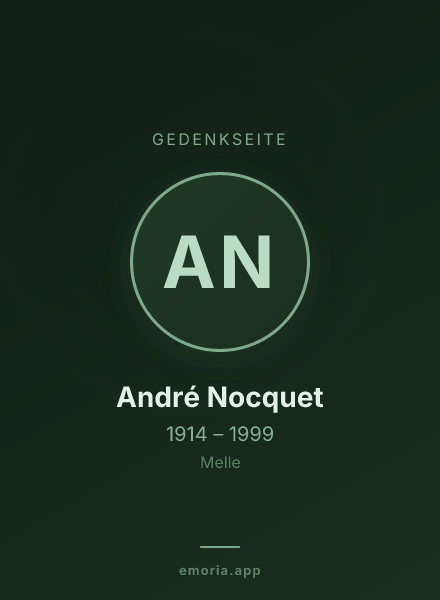 Gedenkportrait von André Nocquet