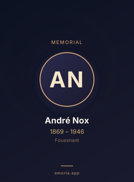 Memorial portrait of André Nox