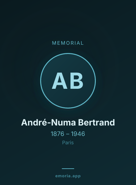 Memorial portrait of André-Numa Bertrand