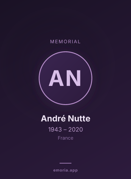 Memorial portrait of André Nutte