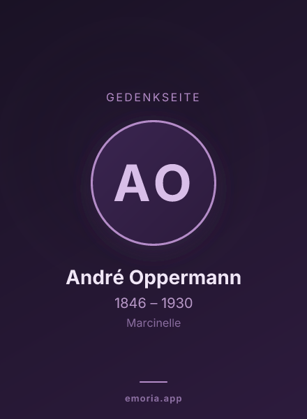 Gedenkportrait von André Oppermann