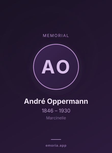 Memorial portrait of André Oppermann