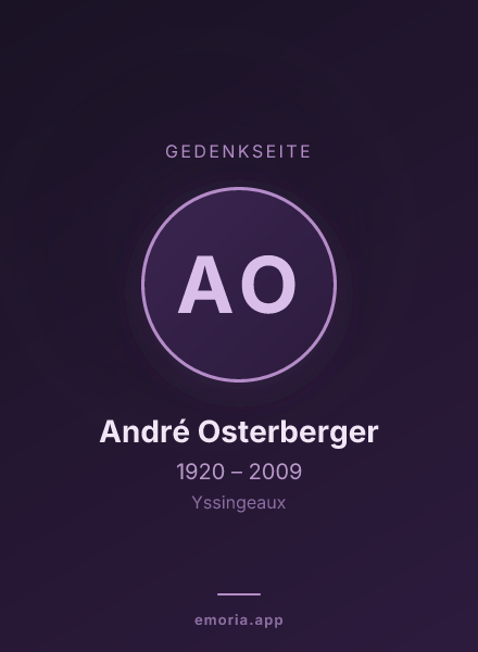 Gedenkportrait von André Osterberger