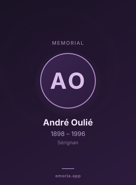 Memorial portrait of André Oulié