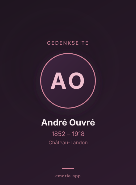 Gedenkportrait von André Ouvré