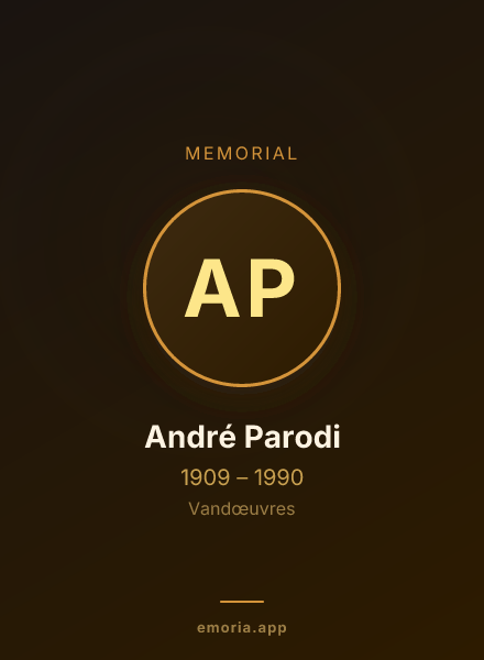 Memorial portrait of André Parodi
