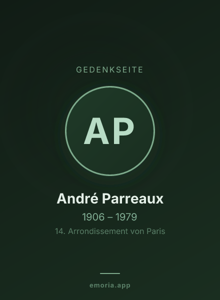 Gedenkportrait von André Parreaux