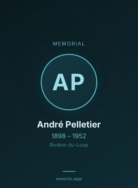 Memorial portrait of André Pelletier