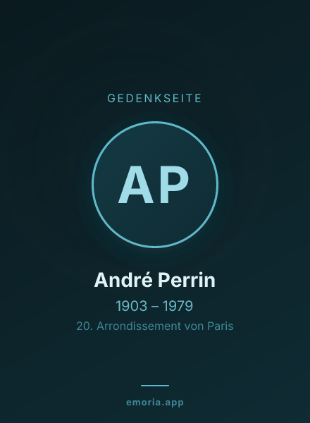 Gedenkportrait von André Perrin