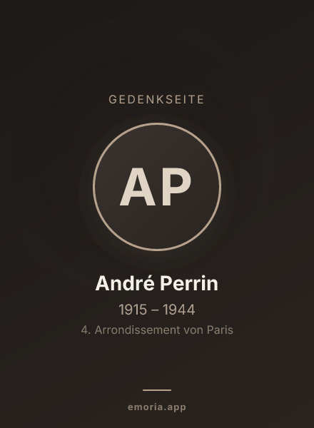 Gedenkportrait von André Perrin