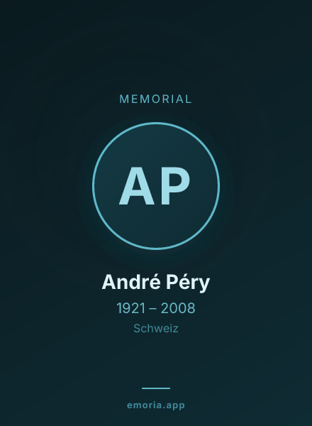 Memorial portrait of André Péry