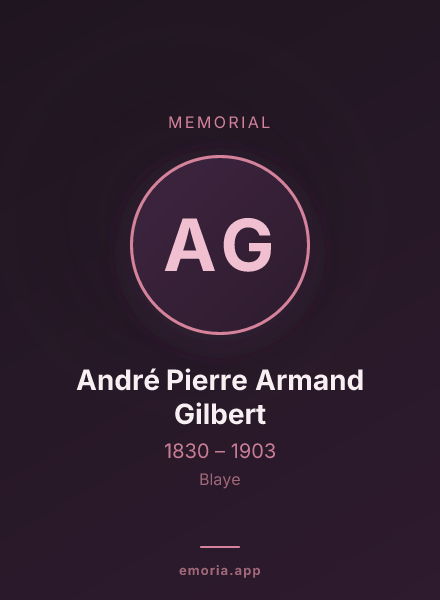 Memorial portrait of André Pierre Armand Gilbert
