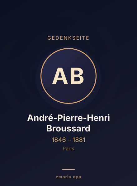 Gedenkportrait von André-Pierre-Henri Broussard
