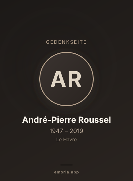 Gedenkportrait von André-Pierre Roussel