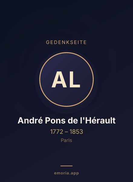 Gedenkportrait von André Pons de l'Hérault