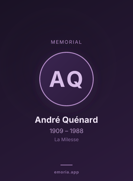 Memorial portrait of André Quénard