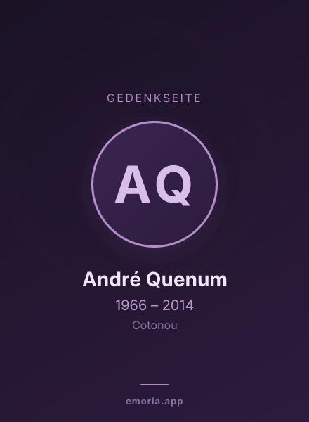 Gedenkportrait von André Quenum