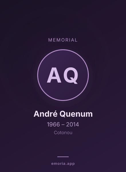 Memorial portrait of André Quenum