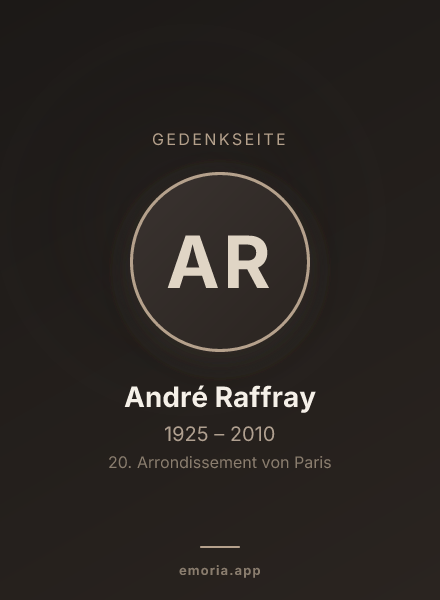 Gedenkportrait von André Raffray