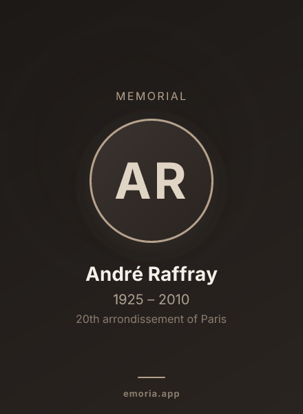 Memorial portrait of André Raffray