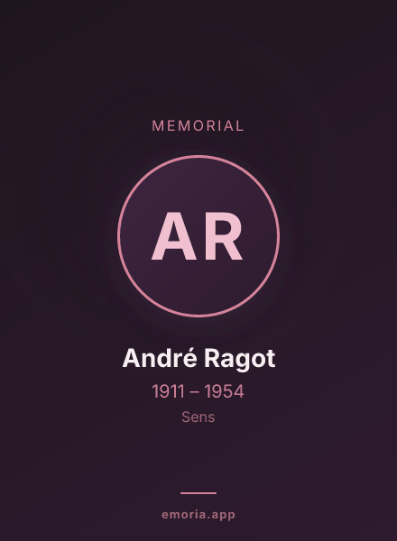 Memorial portrait of André Ragot